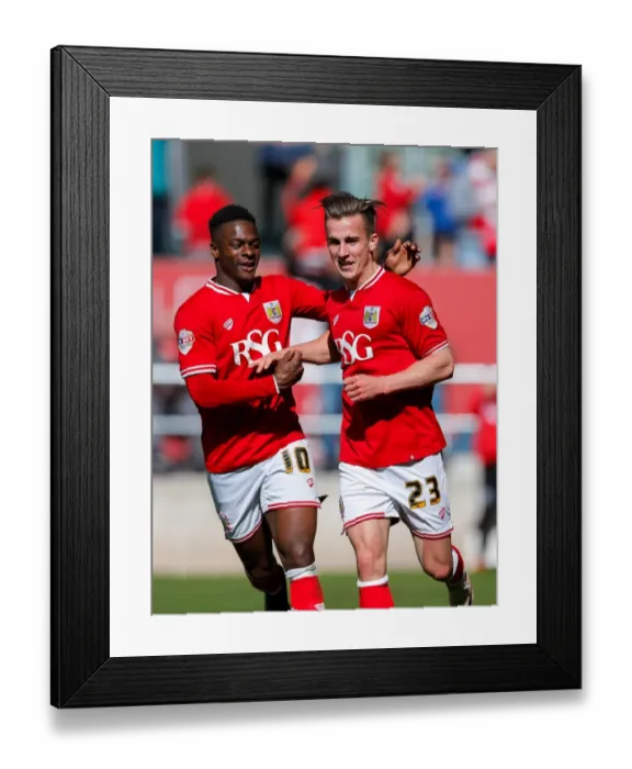 Framed Print : Bristol City's Joe Bryan Scores the Second Goal in a 2-0 Lead over Huddersfield Town at Ashton Gate Stadium, 2016 Framed Print : Bristol City's Joe Bryan Scores the Second Goal in a 2-0 Lead over Huddersfield Town at Ashton Gate Stadium, 2016
