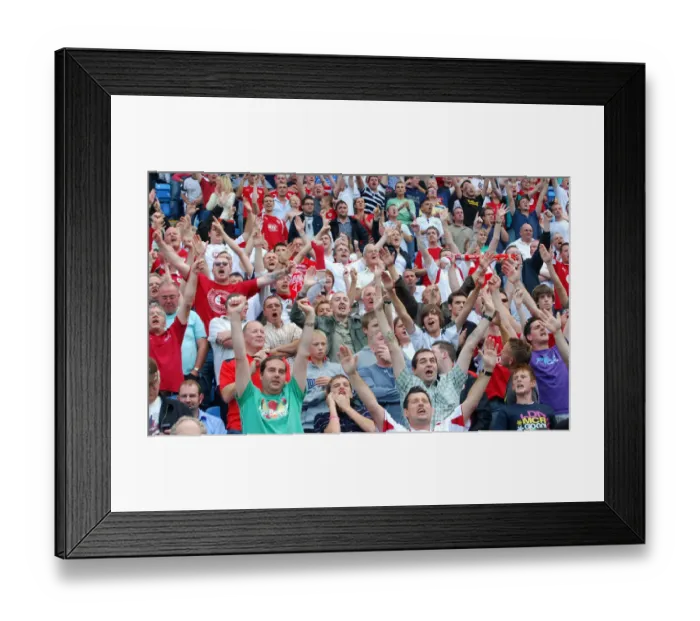 Framed Print : the city fans party after the third goal