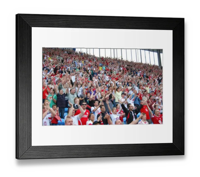 Framed Print : fans in good spirts Framed Print : fans in good spirts