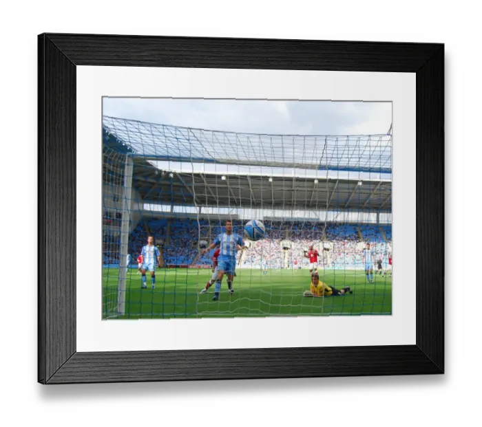 Framed Print : Goal, McIndoe scores a belter to put city