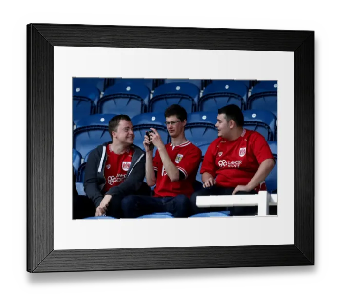 Framed Print : Bristol City Fans Passionate Support at QPR vs. Bristol City, Sky Bet Championship (07.05.2016)