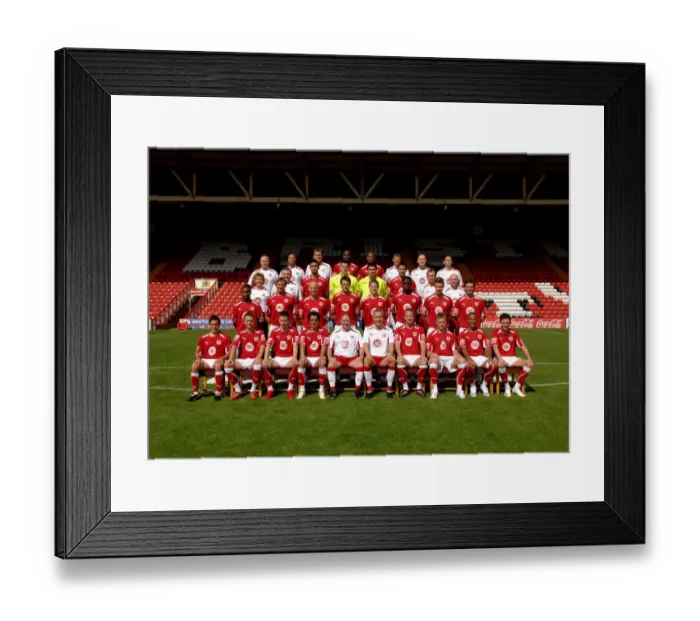 Framed Print : Bristol City First Team: 08-09 Season - United in Football: Team Photo Framed Print : Bristol City First Team: 08-09 Season - United in Football: Team Photo