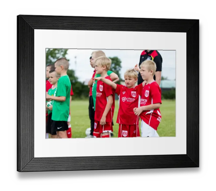 Framed Print : Mascots Clash: Hengrove Athletic vs. Bristol City FC - Pre-Season Community Match