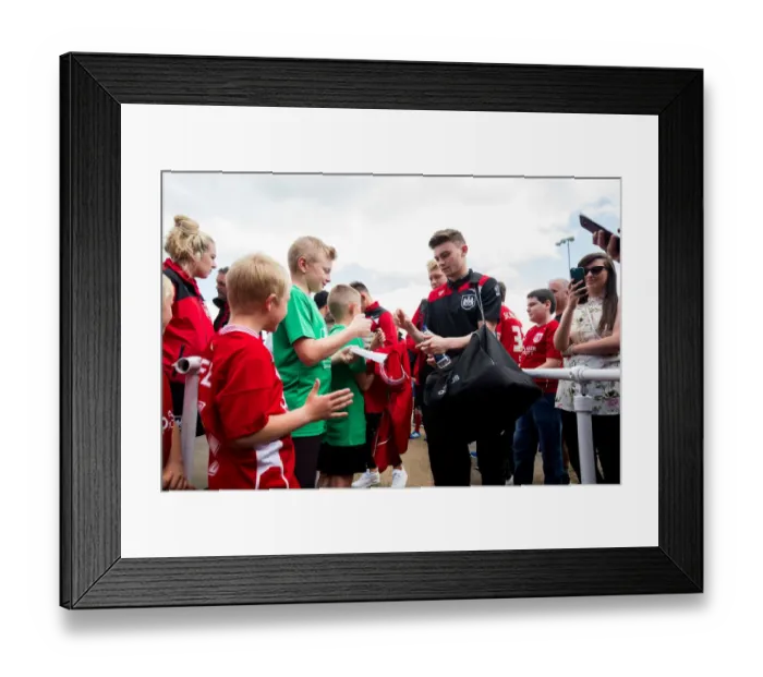 Framed Print : Bristol City's Jonny Smith Signs Autographs at Hengrove Athletic Pre-Season Match Framed Print : Bristol City's Jonny Smith Signs Autographs at Hengrove Athletic Pre-Season Match