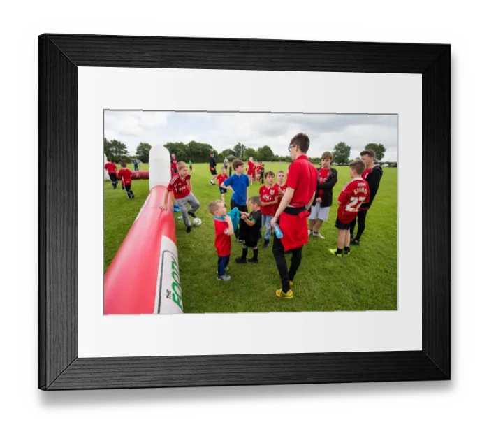 Framed Print : Bristol City Football Club: Community Match at Hengrove Athletic - Pre-Game Activities Framed Print : Bristol City Football Club: Community Match at Hengrove Athletic - Pre-Game Activities