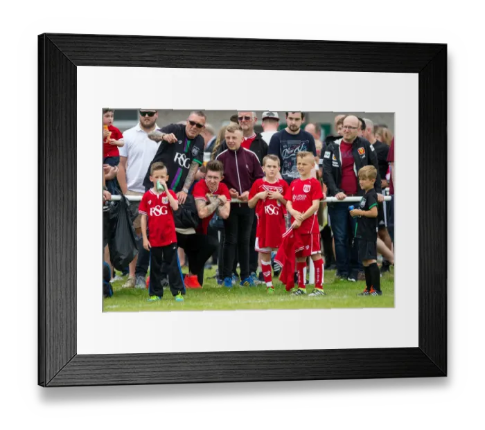 Framed Print : Young Fans Eagerly Awaiting Bristol City Players Autographs at Hengrove Athletic Match, 2016 Framed Print : Young Fans Eagerly Awaiting Bristol City Players Autographs at Hengrove Athletic Match, 2016