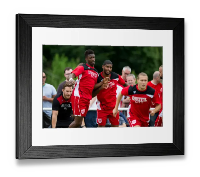 Framed Print : Bristol City FC: Kieran Agard and Mark Little Warm Up Ahead of Hengrove Athletic Match Framed Print : Bristol City FC: Kieran Agard and Mark Little Warm Up Ahead of Hengrove Athletic Match