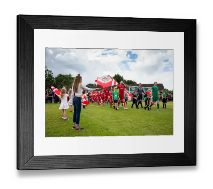 Framed Print : Bristol City FC: Aaron Wilbraham Leads Out Teams at Hengrove Athletic Pre-Season Match Framed Print : Bristol City FC: Aaron Wilbraham Leads Out Teams at Hengrove Athletic Pre-Season Match