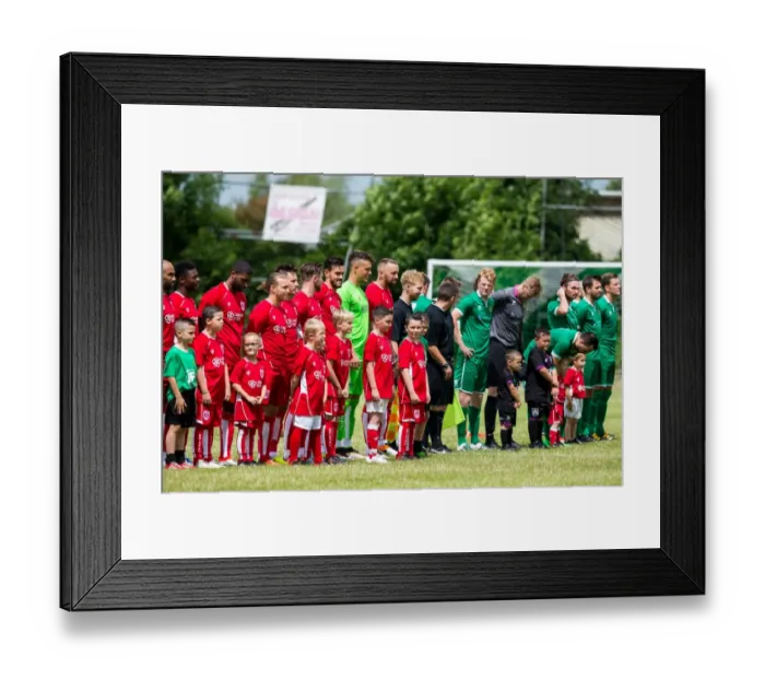 Framed Print : Bristol City FC vs Hengrove Athletic: Pre-Season Community Match - Teams Align Framed Print : Bristol City FC vs Hengrove Athletic: Pre-Season Community Match - Teams Align