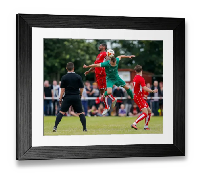 Framed Print : Bristol City's Mark Little Battles in the Air during Pre-Season Community Match against Hengrove Athletic Framed Print : Bristol City's Mark Little Battles in the Air during Pre-Season Community Match against Hengrove Athletic