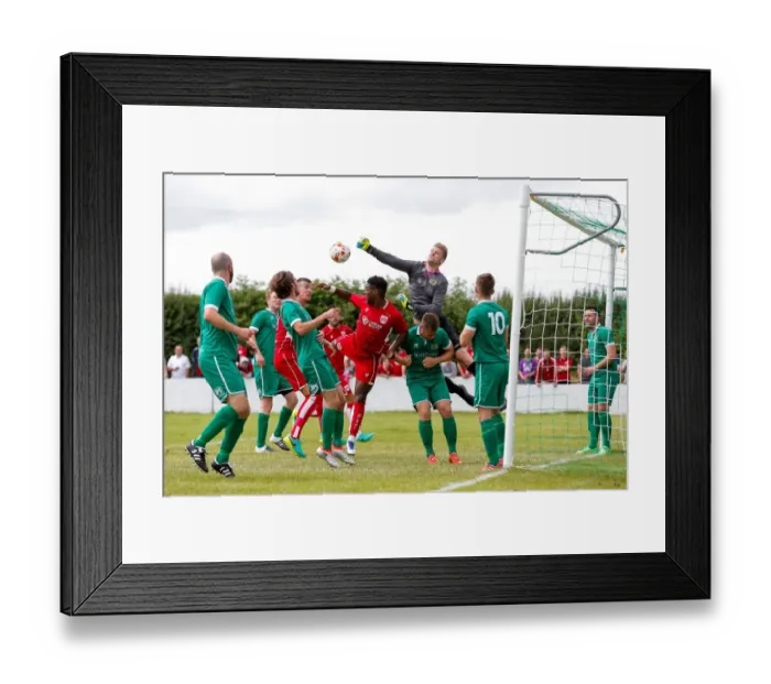 Framed Print : Bristol City's Kieran Agard Thwarts by Hengrove Athletic's Keeper: Pre-Season Clash