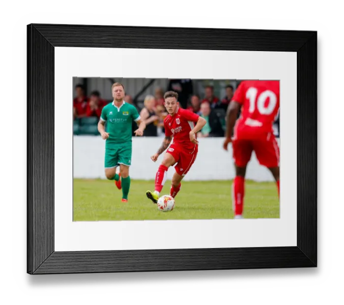 Framed Print : Bristol City's Josh Brownhill in Action during Pre-Season Community Match vs Hengrove Athletic Framed Print : Bristol City's Josh Brownhill in Action during Pre-Season Community Match vs Hengrove Athletic