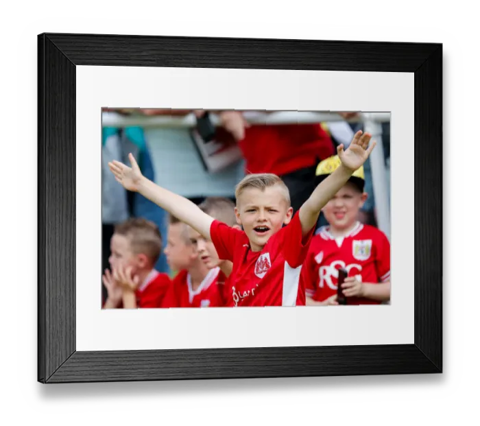 Framed Print : Bristol City FC Fans in Action at Hengrove Athletic Pre-Season Match Framed Print : Bristol City FC Fans in Action at Hengrove Athletic Pre-Season Match