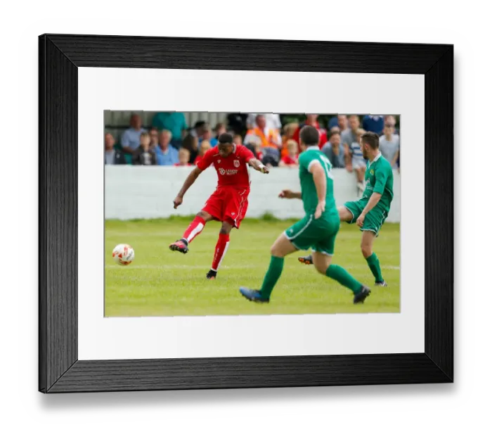 Framed Print : Bristol City's Jonathan Kodjia Scores in Pre-Season Community Match against Hengrove Athletic Framed Print : Bristol City's Jonathan Kodjia Scores in Pre-Season Community Match against Hengrove Athletic