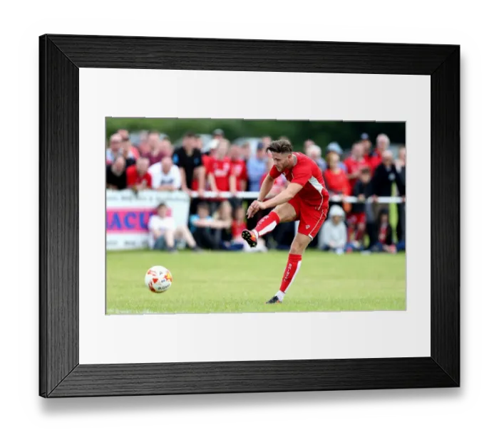 Framed Print : Bristol City's Wes Burns Takes A Shot Against Hengrove Athletic, 2016