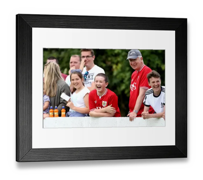 Framed Print : Bristol City Fans in Action: Pre-Season Friendly Against Hengrove Athletic Framed Print : Bristol City Fans in Action: Pre-Season Friendly Against Hengrove Athletic