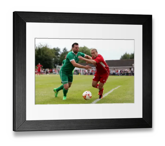 Framed Print : Bristol City's Luke Freeman Faces Off Against Hengrove Athletic's Luke Crewe in Pre-Season Friendly Framed Print : Bristol City's Luke Freeman Faces Off Against Hengrove Athletic's Luke Crewe in Pre-Season Friendly