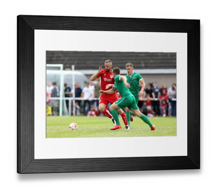 Framed Print : Bristol City's Aaron Wilbraham Battles Defenders in Pre-Season Friendly Against Hengrove Athletic Framed Print : Bristol City's Aaron Wilbraham Battles Defenders in Pre-Season Friendly Against Hengrove Athletic