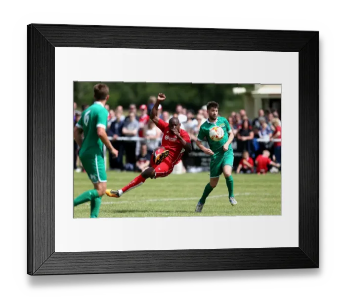 Framed Print : Bristol City's Arnold Garita Takes Aim: Hengrove Athletic vs. Bristol City Pre-season Friendly