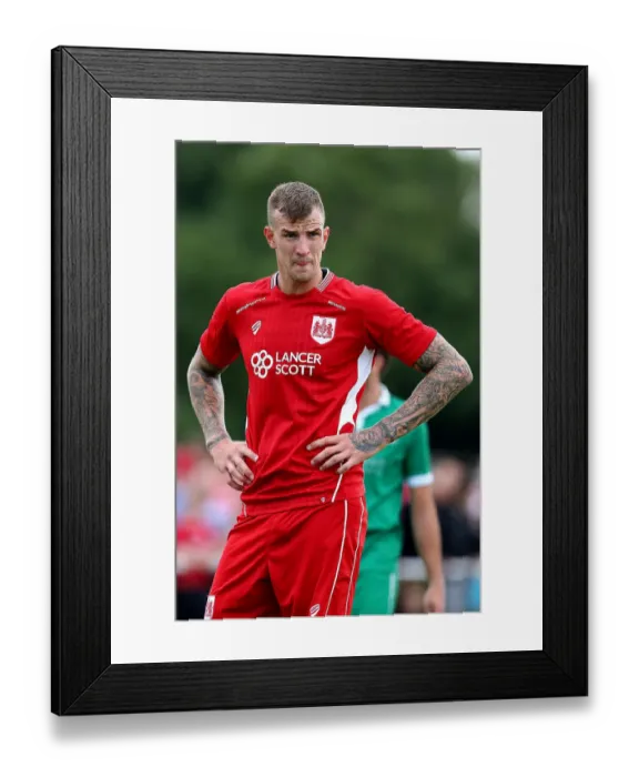 Framed Print : Bristol City's Aden Flint in Pre-Season Action Against Hengrove Athletic, July 2016