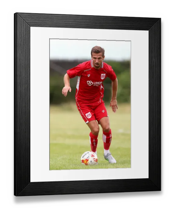 Framed Print : Bristol City FC: Gary O'Neil in Pre-Season Action Against Hengrove Athletic (10.07.2016)