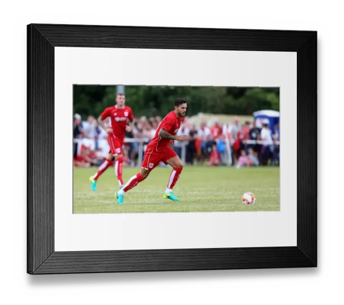 Framed Print : Marlon Pack of Bristol City in Pre-season Action Against Hengrove Athletic, July 2016 Framed Print : Marlon Pack of Bristol City in Pre-season Action Against Hengrove Athletic, July 2016