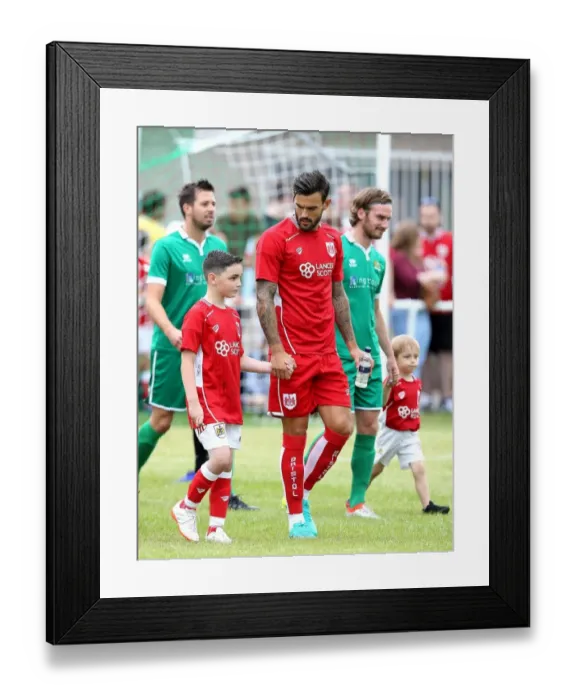 Framed Print : Bristol City FC: Marlon Pack Leads Team Out in Pre-Season Friendly Against Hengrove Athletic