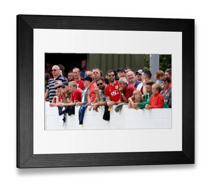 Framed Print : Bristol City Fans in Action at Hengrove Athletic Pre-Season Friendly