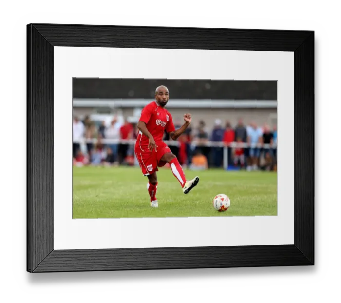 Framed Print : Bristol City Football Trialist in Action against Hengrove Athletic (10.07.2016)