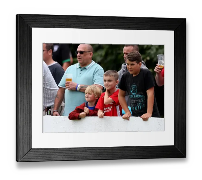 Framed Print : Bristol City FC: Passionate Fans in Action at Hengrove Athletic Pre-Season Friendly Framed Print : Bristol City FC: Passionate Fans in Action at Hengrove Athletic Pre-Season Friendly