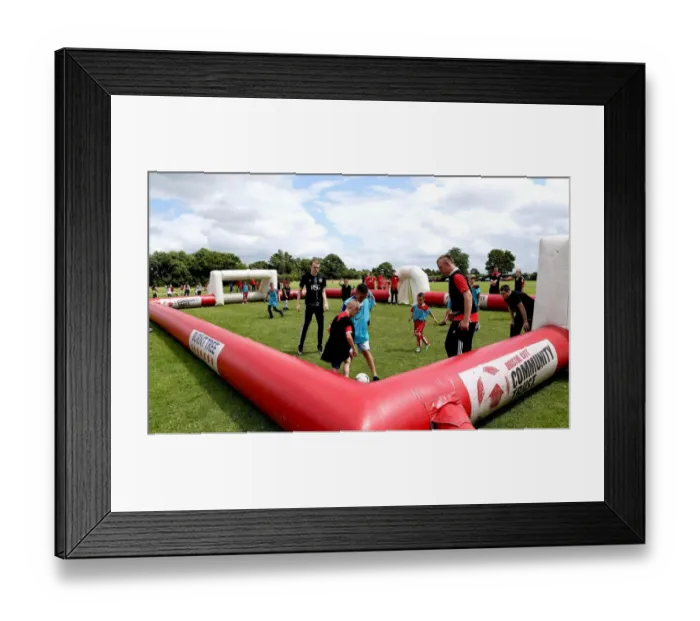 Framed Print : Bristol City FC: Community Foundation Engages Fans at Pre-Season Friendly vs Hengrove Athletic
