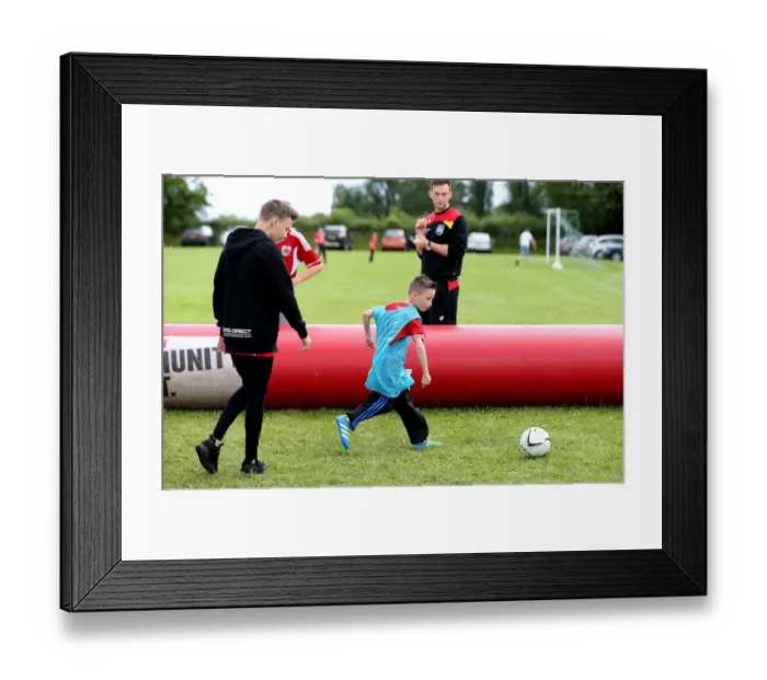 Framed Print : Bristol City FC: Community Foundation Engages Fans at Hengrove Athletic Pre-Season Friendly