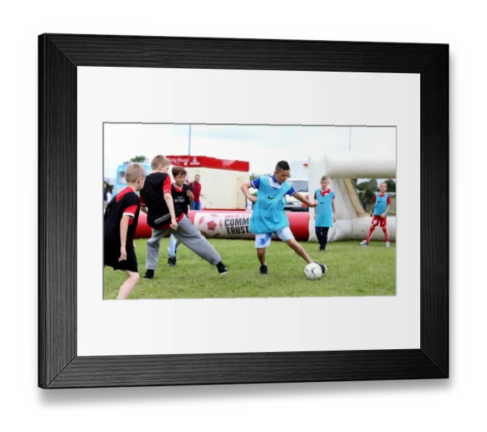 Framed Print : Bristol City FC: Community Foundation Engages Fans at Pre-Season Friendly vs Hengrove Athletic