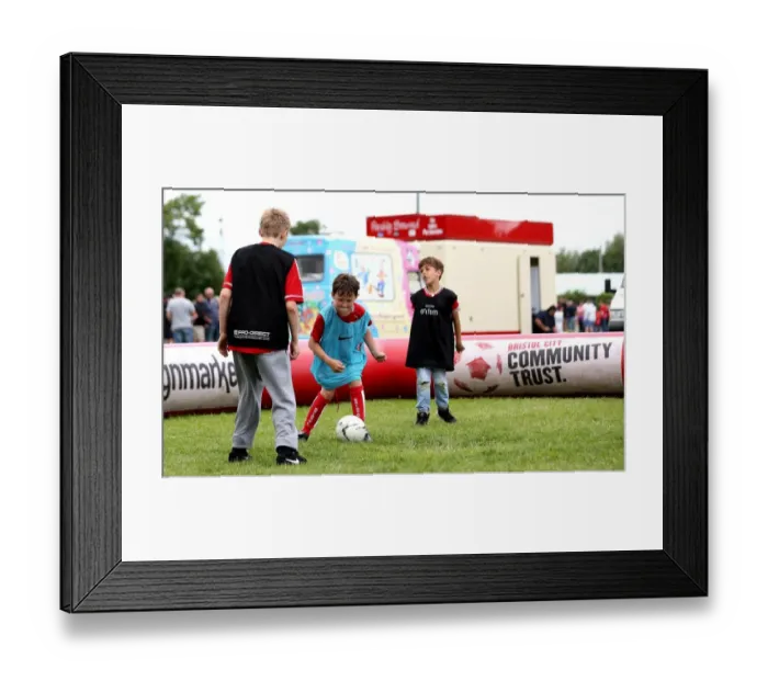 Framed Print : Bristol City FC: Community Foundation Engages Fans at Pre-Season Friendly vs Hengrove Athletic