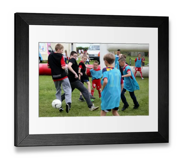 Framed Print : Bristol City FC: Community Foundation Engages Fans at Hengrove Athletic Pre-Season Friendly