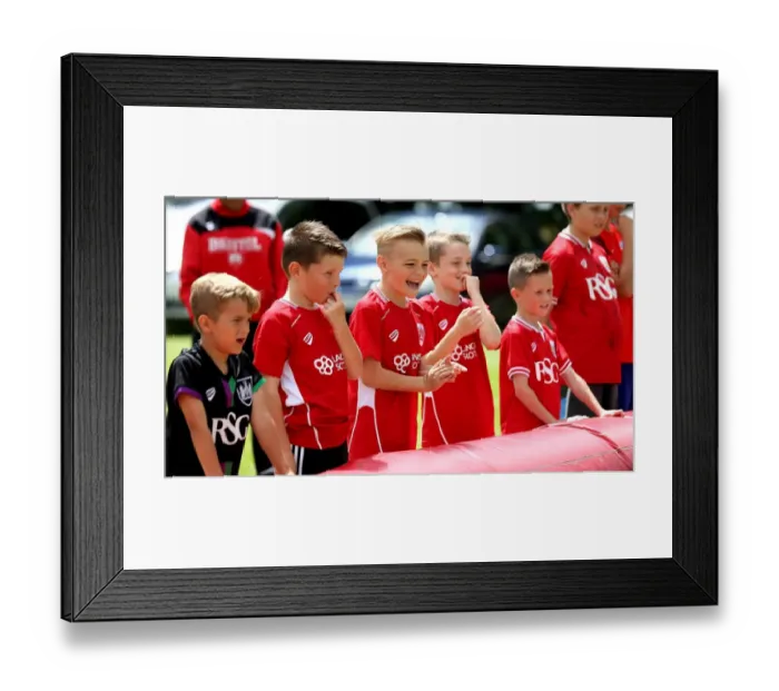 Framed Print : Bristol City FC: Engaging Fans with Community Foundation Activities at Pre-Season Friendly vs Hengrove Athletic