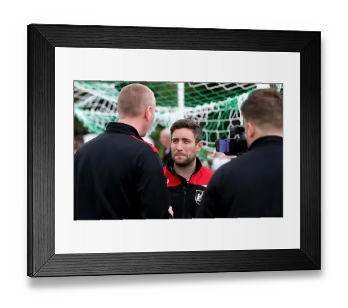 Framed Print : Bristol City Manager Lee Johnson Pre-Season Interview at Hengrove Athletic Match, 2016 Framed Print : Bristol City Manager Lee Johnson Pre-Season Interview at Hengrove Athletic Match, 2016