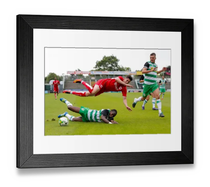 Framed Print : Bristol City's New Signing Callum O'Dowda Tackled by Yeovil's Mathan Smith during Pre-Season Friendly Framed Print : Bristol City's New Signing Callum O'Dowda Tackled by Yeovil's Mathan Smith during Pre-Season Friendly