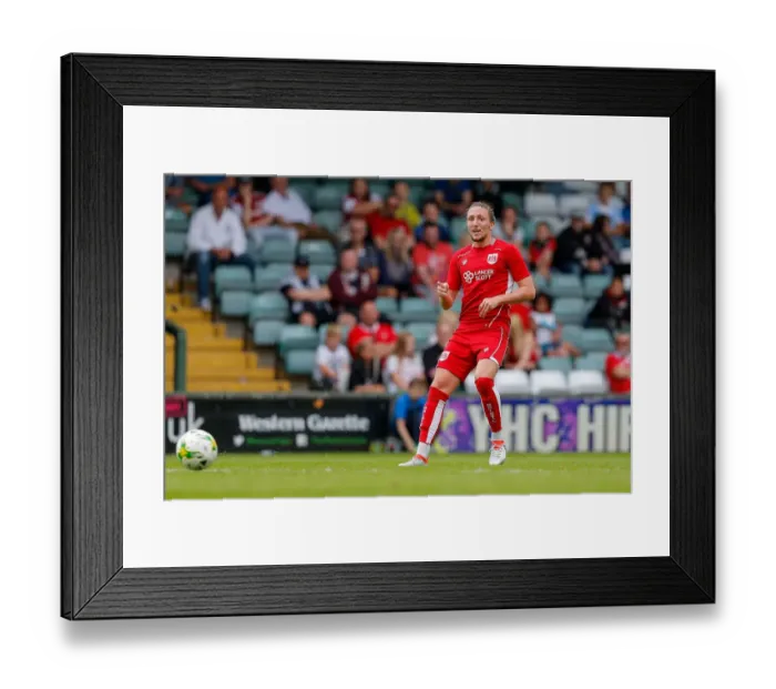Framed Print : Bristol City's Luke Ayling in Action against Yeovil Town, 2016