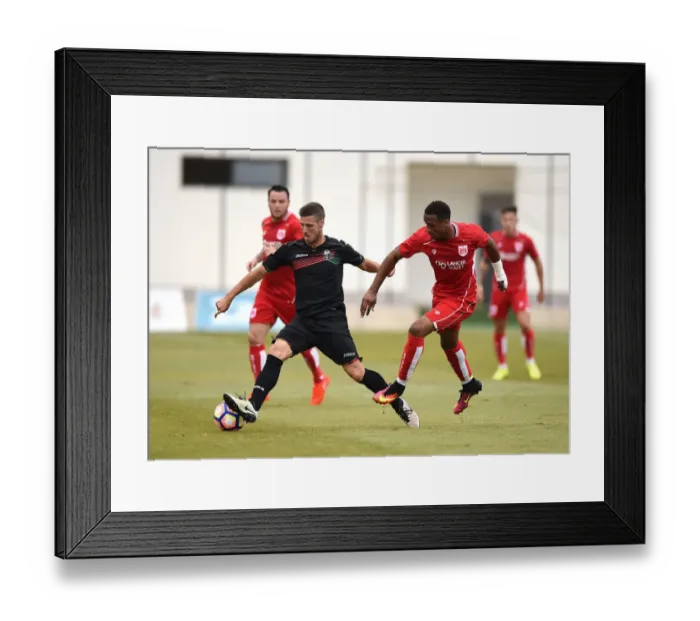 Framed Print : Clash at Pinatar Arena: Ruben Perez vs. Jonathan Kodjia in Granada vs. Bristol City Pre-season Friendly Framed Print : Clash at Pinatar Arena: Ruben Perez vs. Jonathan Kodjia in Granada vs. Bristol City Pre-season Friendly