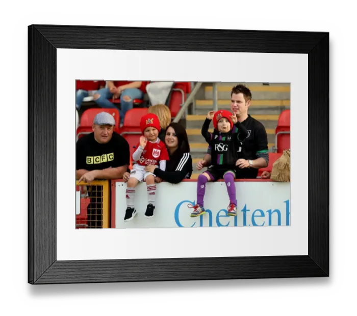 Framed Print : Bristol City FC: A Sea of Supporters at Abbey Business Stadium for Preseason Friendly Against Cheltenham Town