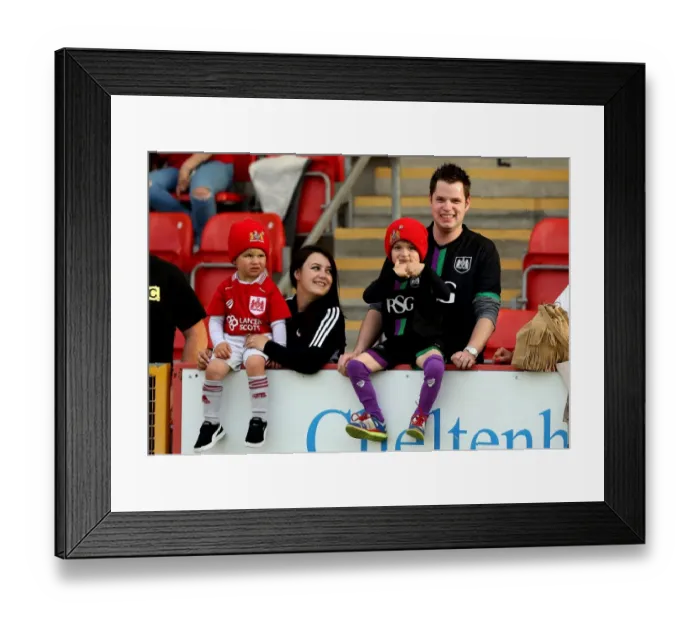Framed Print : Bristol City Fans Pack Abbey Business Stadium for Preseason Clash against Cheltenham Town