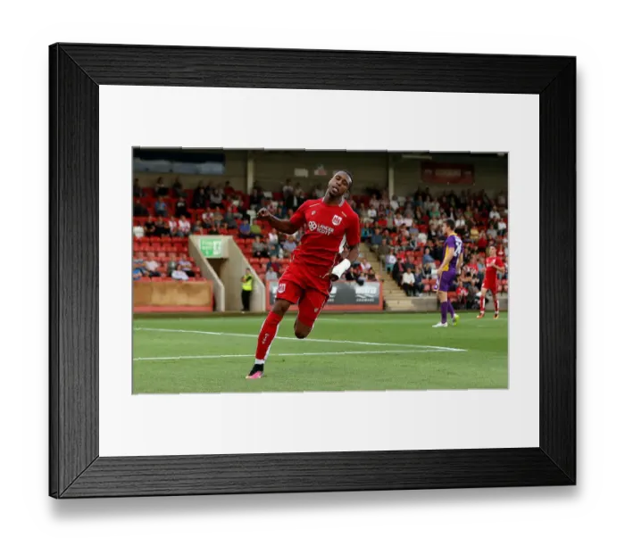 Framed Print : Jonathan Kodjia's Thrilling Goal Celebration vs Cheltenham Town, 2016 Framed Print : Jonathan Kodjia's Thrilling Goal Celebration vs Cheltenham Town, 2016