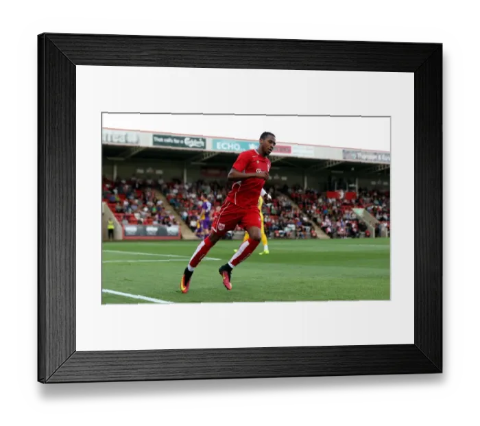 Framed Print : Bristol City's Jonathan Kodjia Celebrates Goal Against Cheltenham Town, 2016 Framed Print : Bristol City's Jonathan Kodjia Celebrates Goal Against Cheltenham Town, 2016