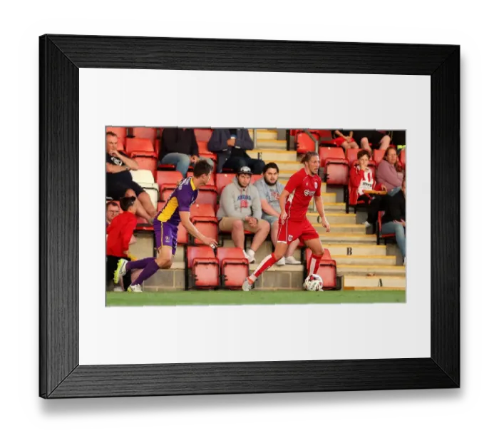 Framed Print : Bristol City's Luke Ayling in Control at Abbey Business Stadium: Cheltenham Town vs. Bristol City Preseason Friendly Framed Print : Bristol City's Luke Ayling in Control at Abbey Business Stadium: Cheltenham Town vs. Bristol City Preseason Friendly