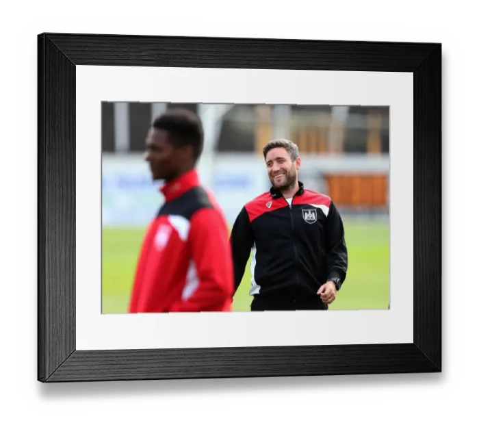Framed Print : Bristol City Manager Lee Johnson Grins at Twerton Park Ahead of Preseason Friendly Against Bath City Framed Print : Bristol City Manager Lee Johnson Grins at Twerton Park Ahead of Preseason Friendly Against Bath City