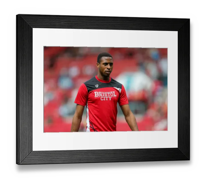 Framed Print : Bristol City's Jonathan Kodjia Ponders at Ashton Gate During Pre-Season Clash Against Portsmouth