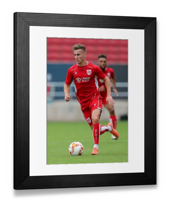 Framed Print : Bristol City vs Portsmouth: Joe Bryan in Action at Ashton Gate Stadium (Pre-Season Friendly, 2016)