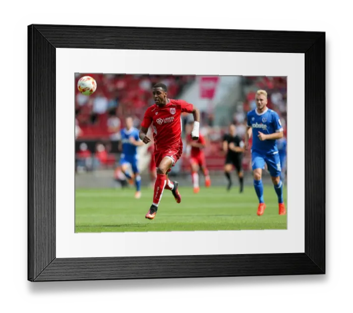 Framed Print : Bristol City vs Portsmouth: Jonathan Kodjia in Action at Ashton Gate Stadium (Pre-Season Friendly, 2016)