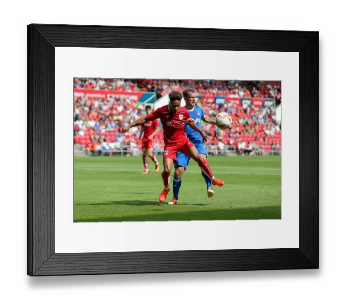 Framed Print : Bristol City vs Portsmouth: Bobby Reid vs Michael Doyle Clash at Ashton Gate Stadium (Pre-Season Friendly) Framed Print : Bristol City vs Portsmouth: Bobby Reid vs Michael Doyle Clash at Ashton Gate Stadium (Pre-Season Friendly)
